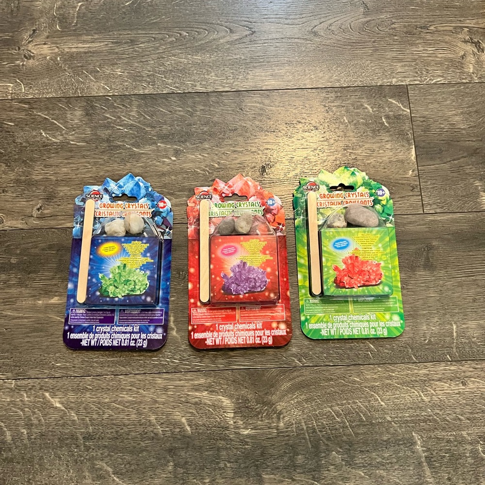 Set of 3 Science By Me‎ Growing Crystals Kits NEW